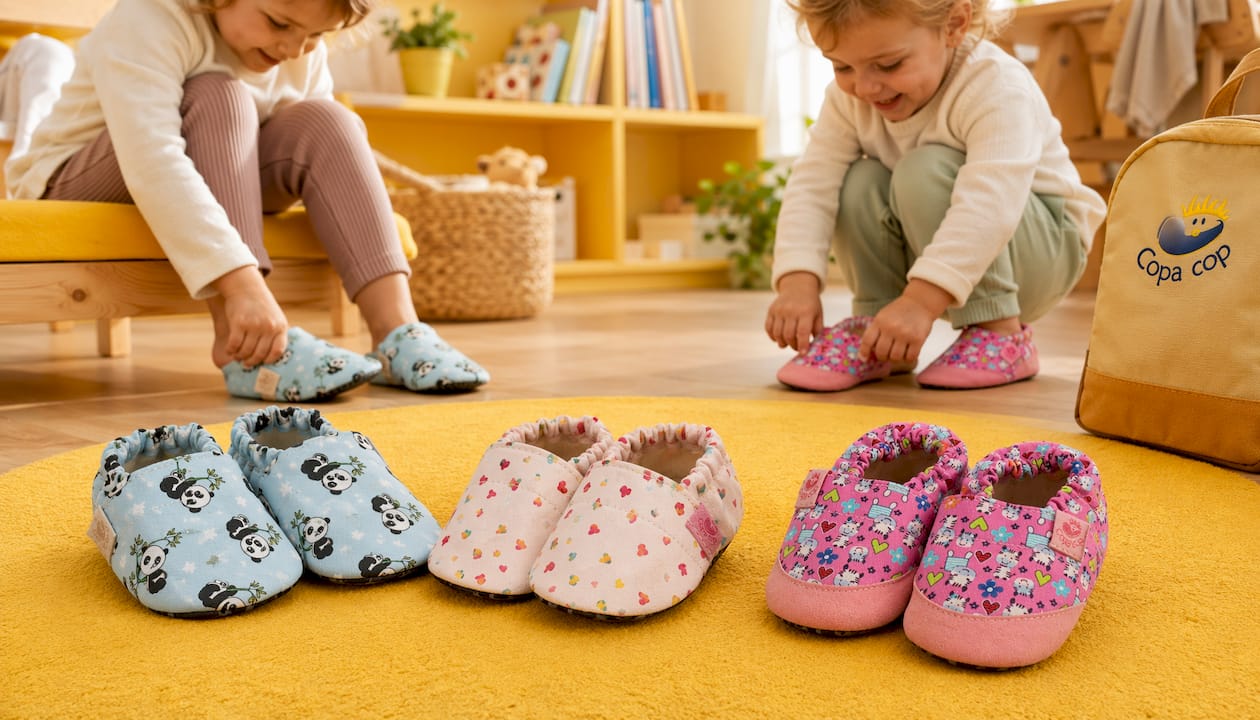 Otroški tekstilni copati Barefoot Panda