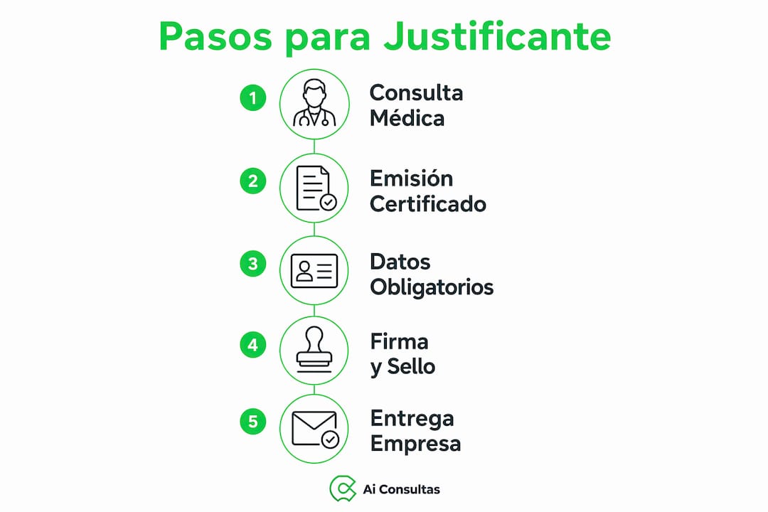 Guía visual con los pasos para obtener tu certificado médico laboral