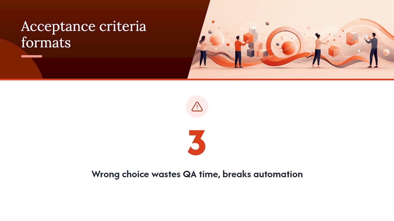 Comparison diagram of acceptance criteria formats