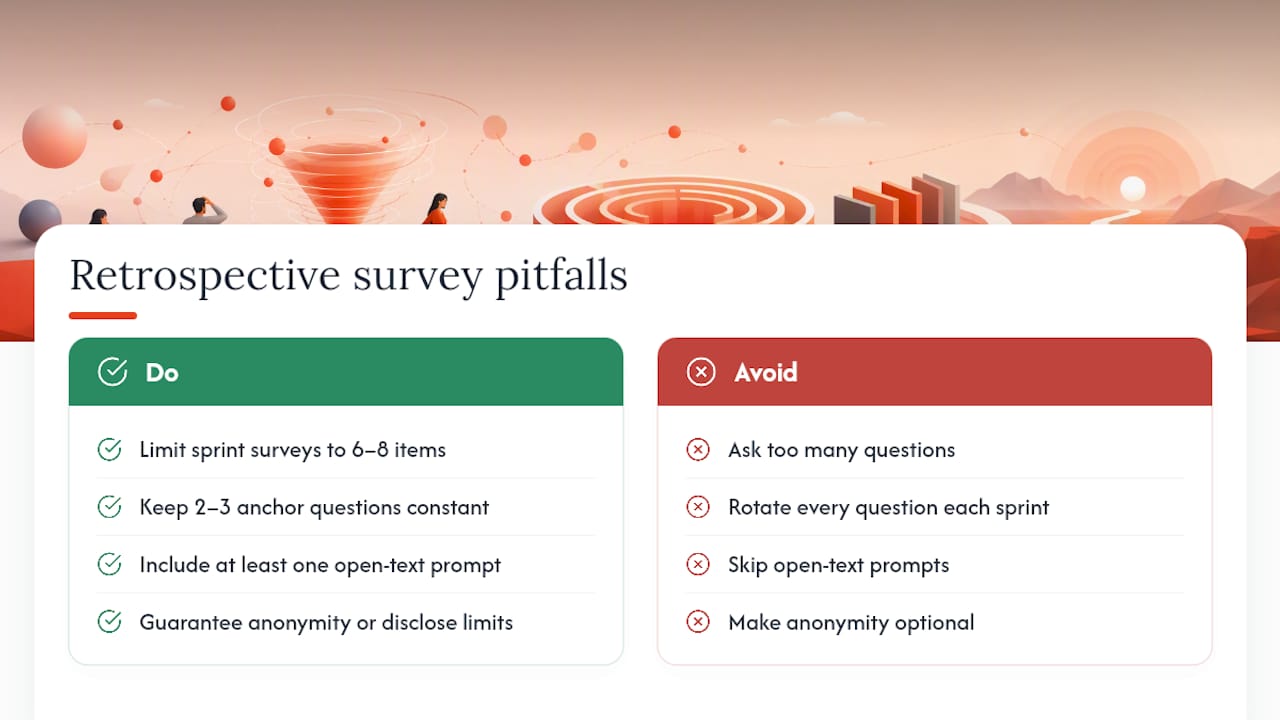 Common pitfalls in retrospective survey design and how to avoid them — overview diagram