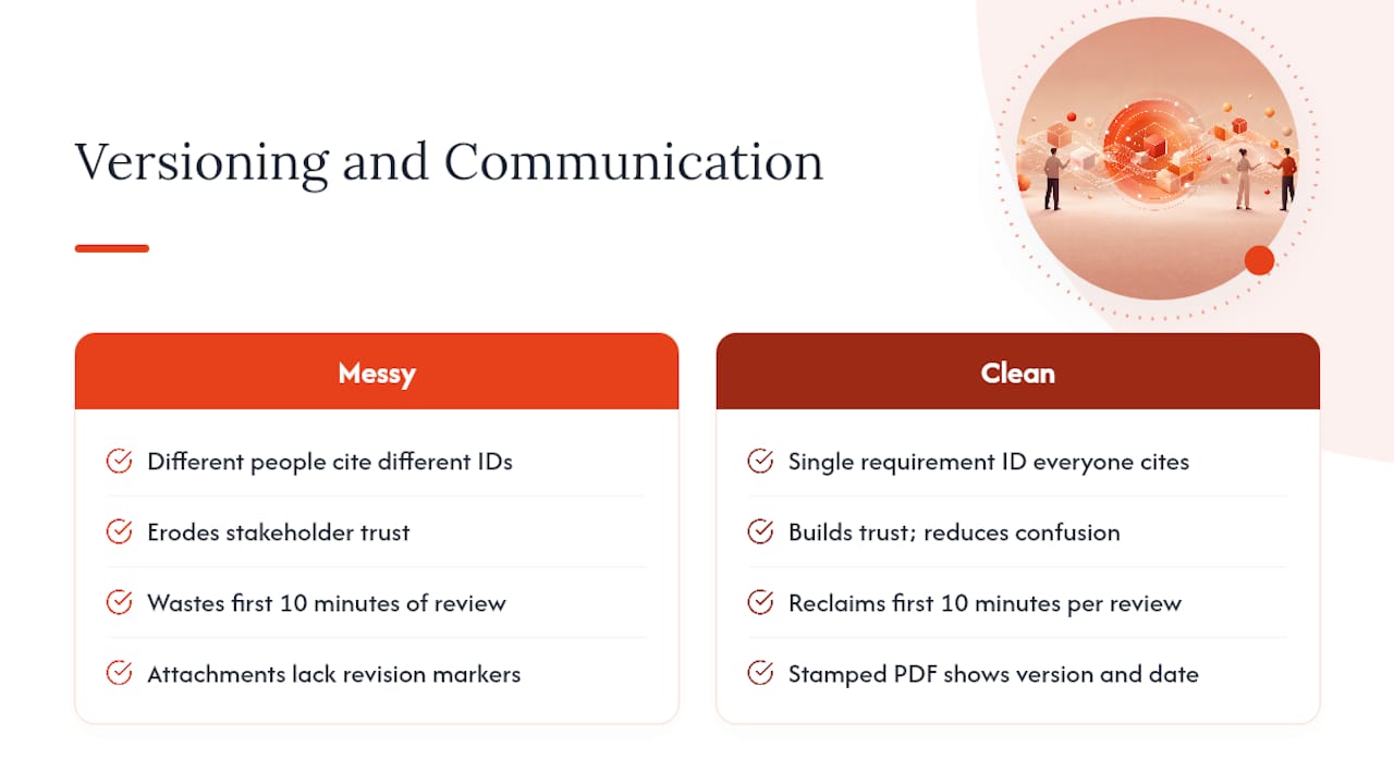 How Requirements Versioning Shapes Stakeholder Communication — overview diagram