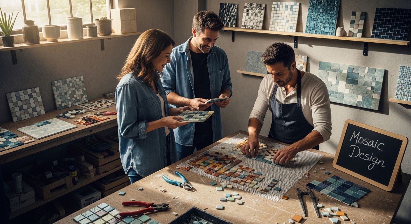 mosaic tile workshop install