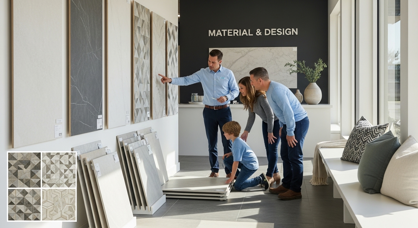 tile showroom floor wall photo