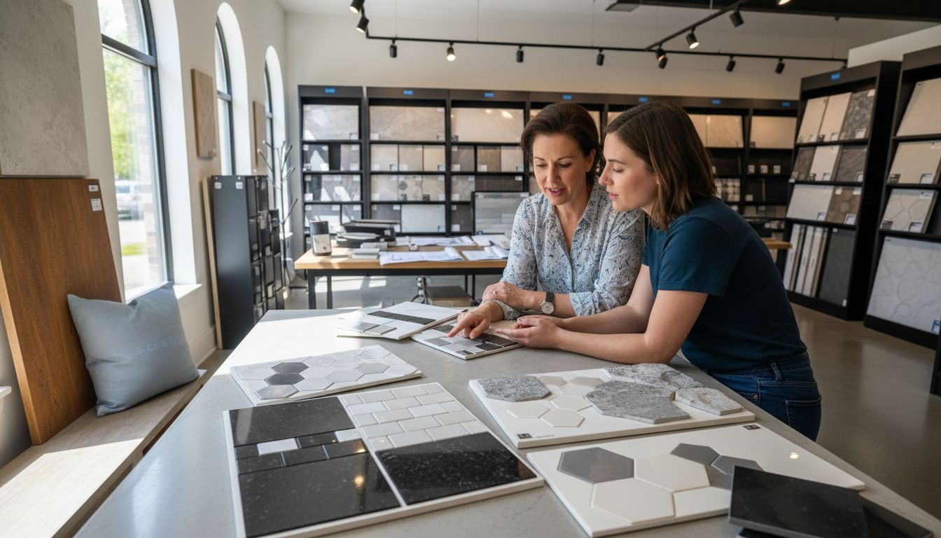 tile selection showroom