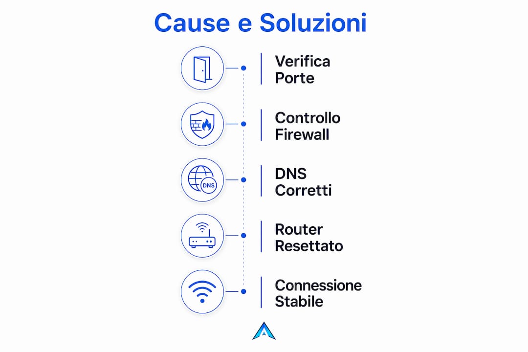 Infografica: perché si verificano i timeout del server e come risolverli