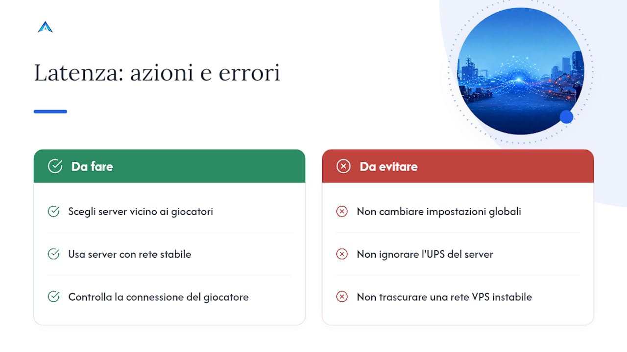 Latenza e connessione tra client e server — overview diagram