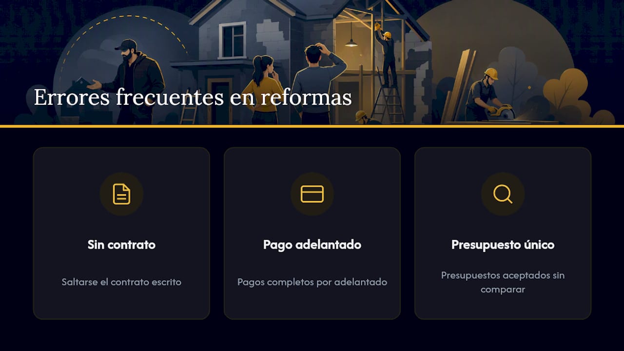Diagrama de categorías y frecuencias de quejas sobre reformas en el hogar