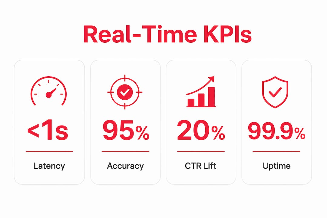Infographic showing key real-time data KPIs