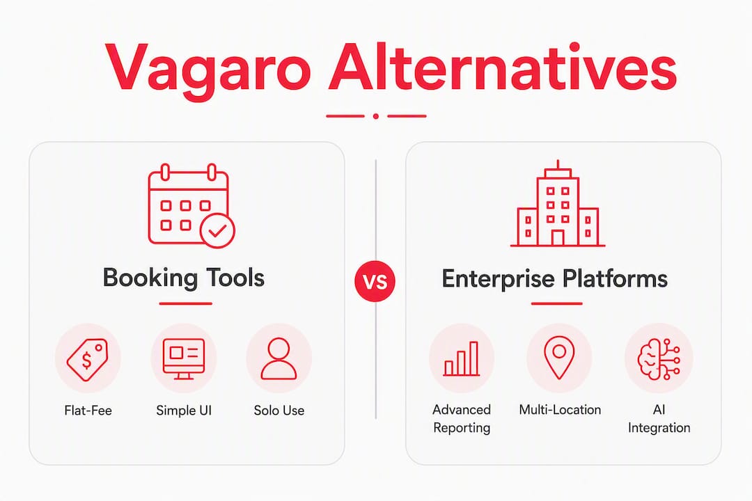 Infographic comparing Vagaro alternatives by category