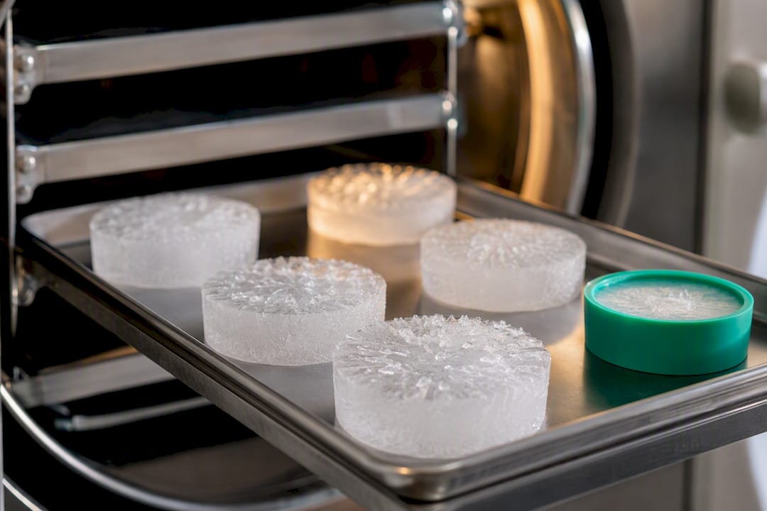 Frozen formulation cakes during annealing
