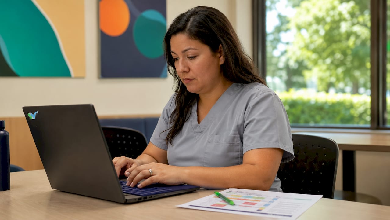 Clinician entering social driver health screening data