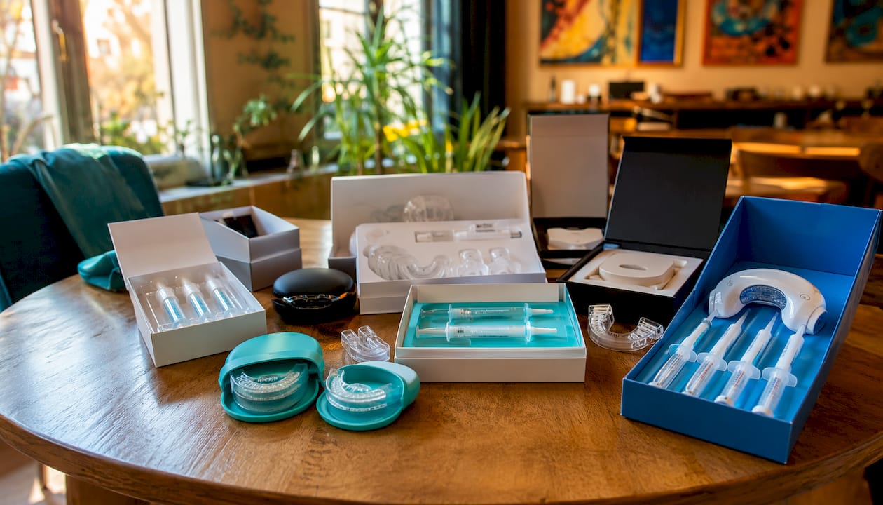 Kit sbiancanti per denti disponibili in diversi formati