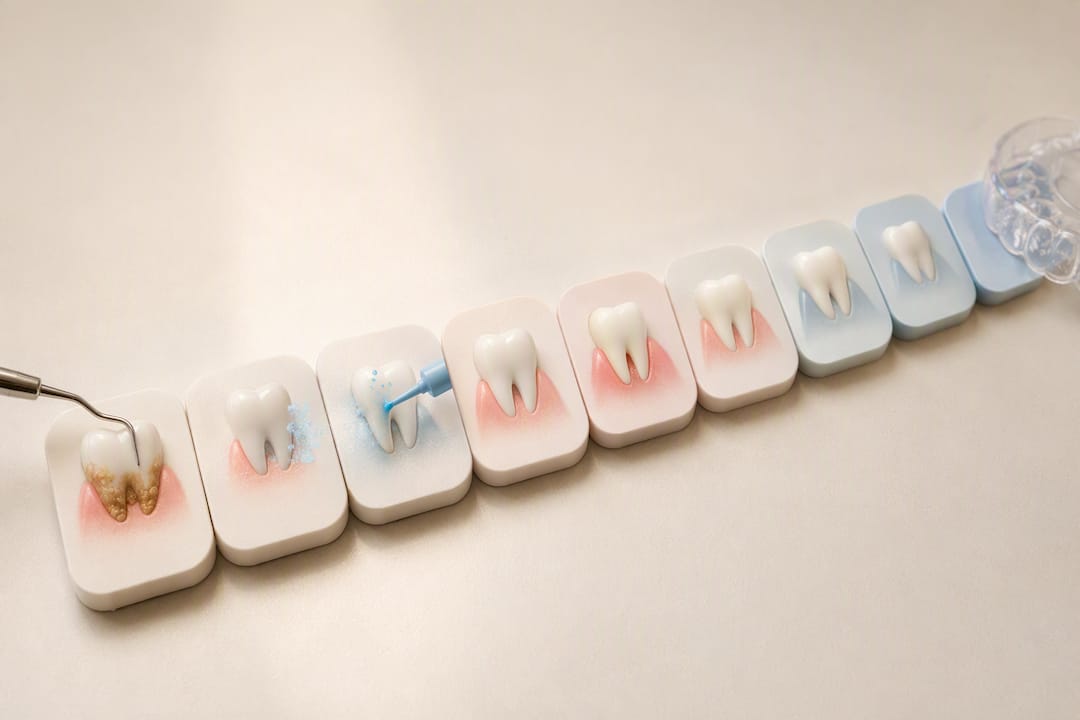 Trattamento combinato di pulizia dentale e sbiancamento