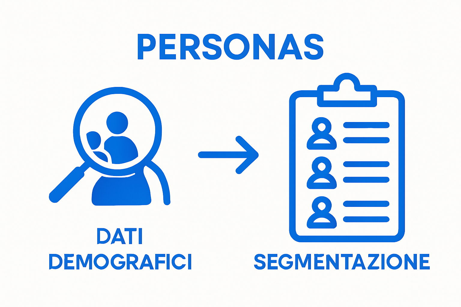 Infografica creazione persona digitale in due passaggi