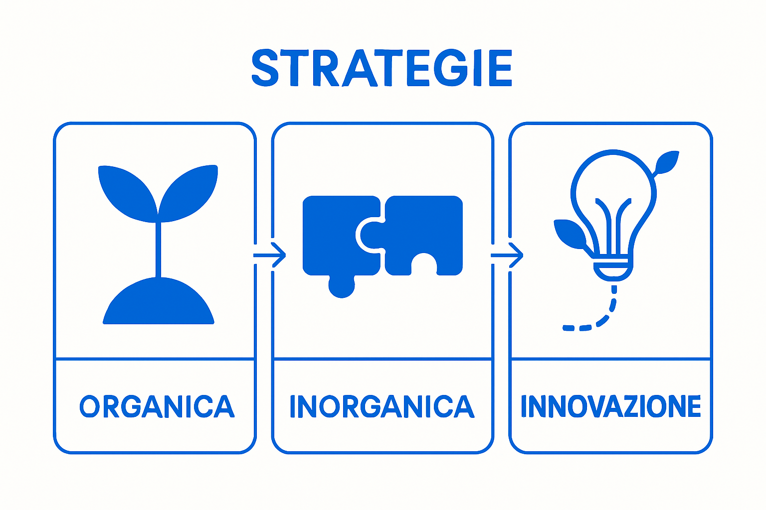 Infographic comparing three business growth types