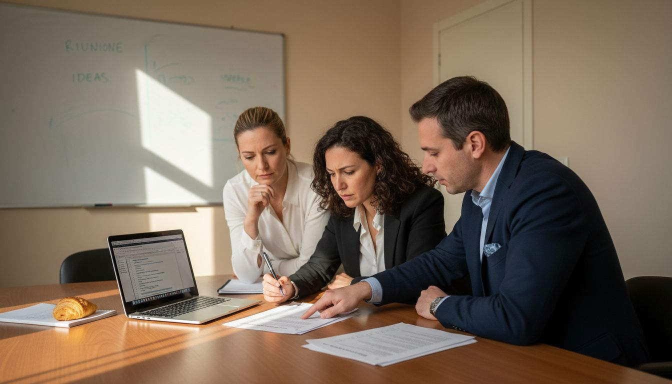 Il team si confronta su come gestire una situazione di crisi.