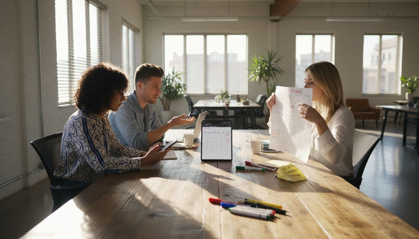 Il team organizza insieme gli orari di lavoro in modo flessibile, trovando soluzioni che vadano incontro alle esigenze di tutti.