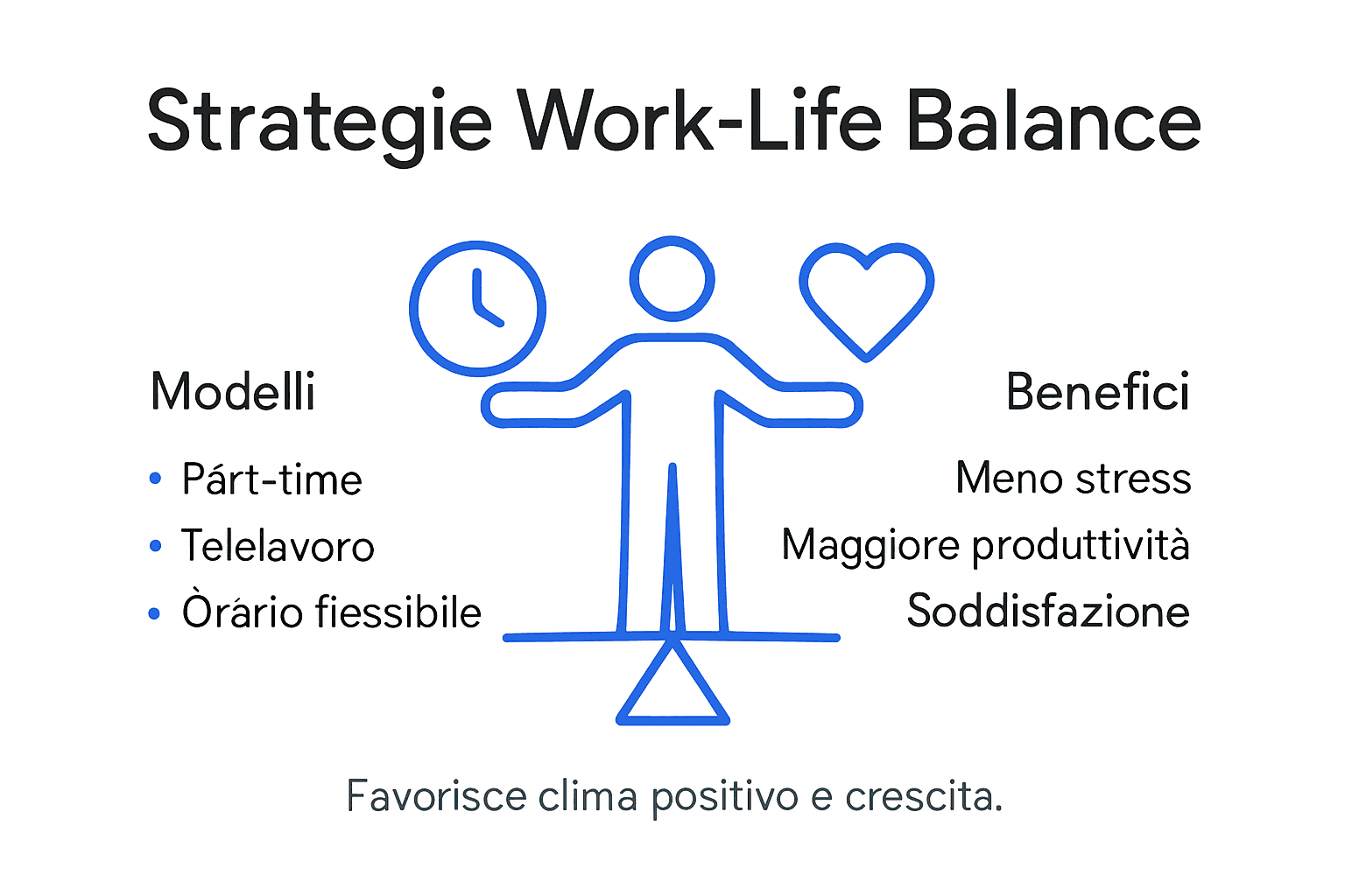 Infografica sulle migliori strategie per favorire l’equilibrio tra vita privata e lavoro in azienda