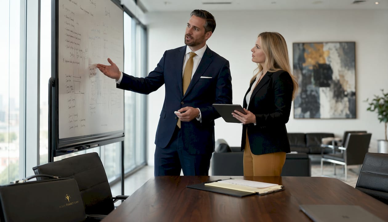 Hands reviewing financial documents for asset valuation