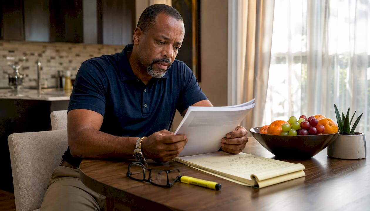 Man studying parental responsibility guide