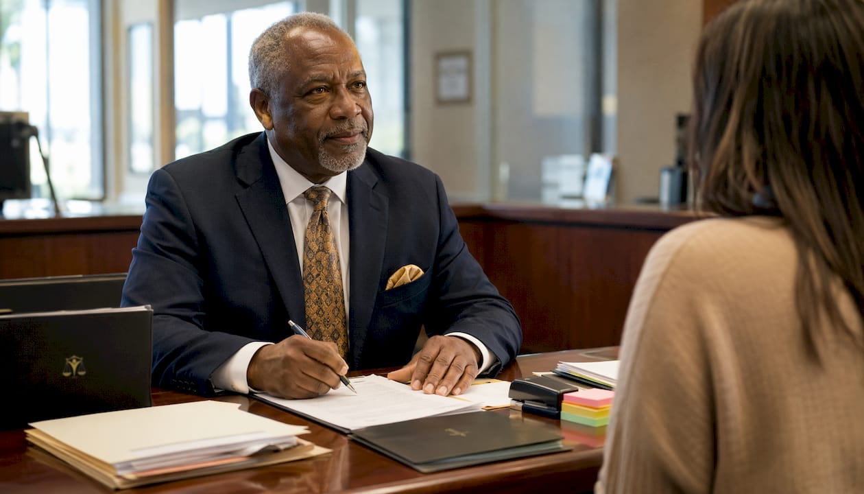 Clerk processing family court custody forms