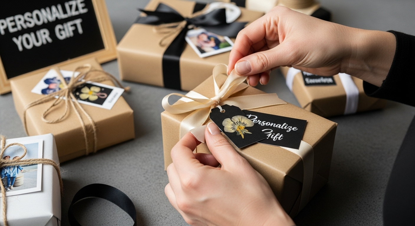 personalized wrapping demonstration