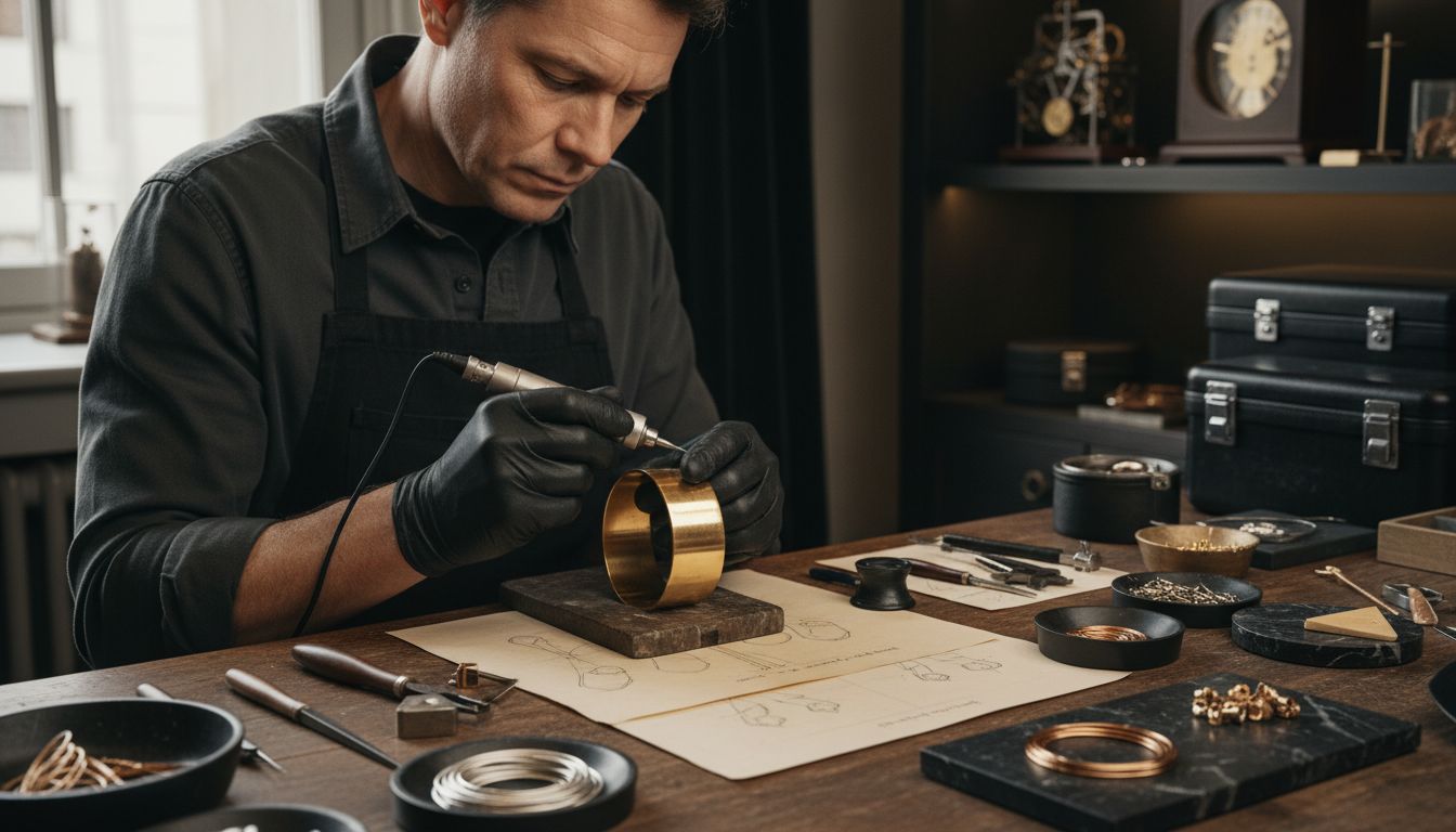 jewelry artisan engraving process