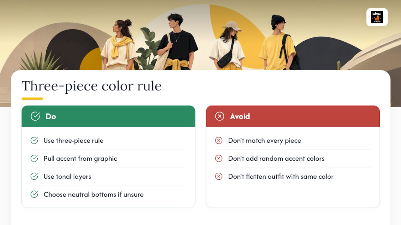 Color Coordination Strategies for Slogan Tees — overview diagram