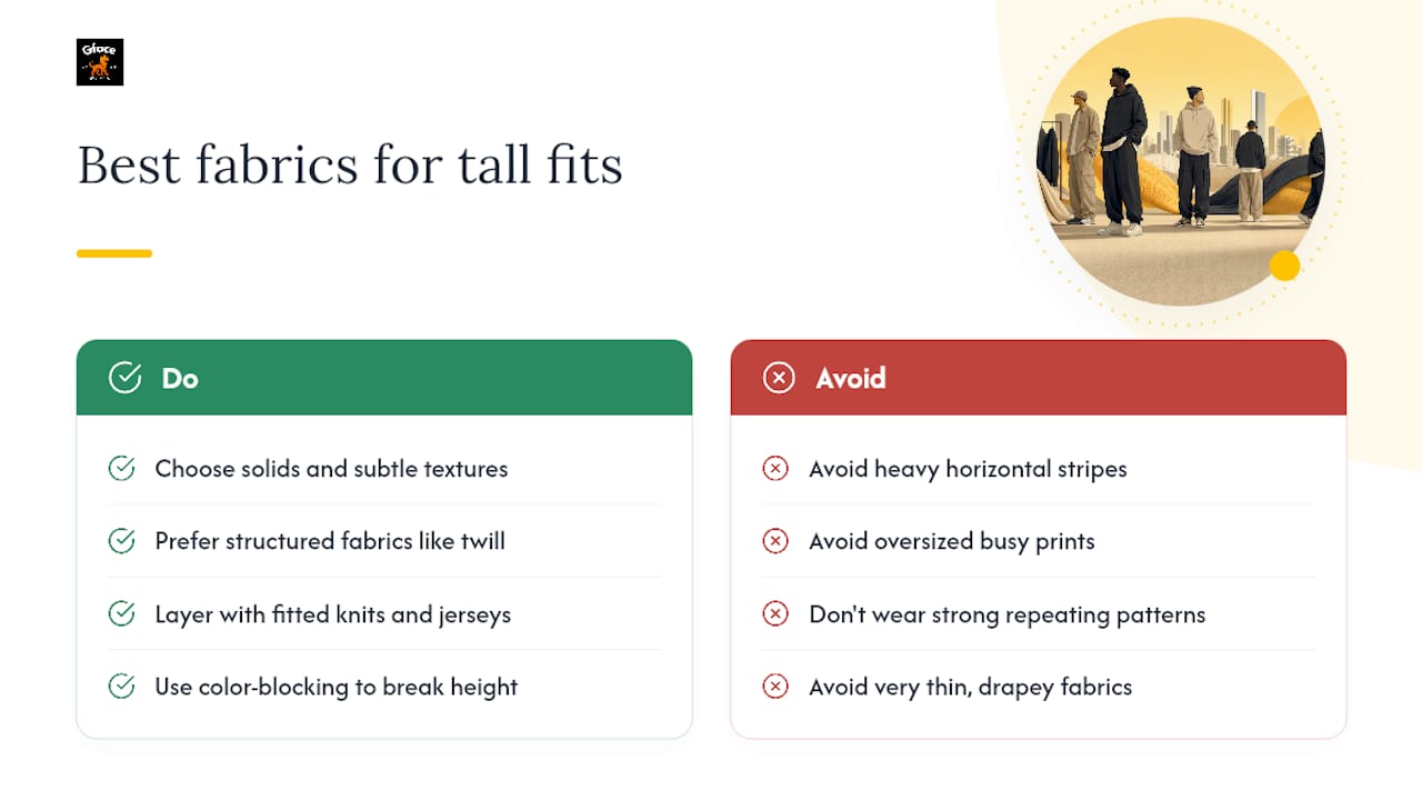 Which Fabrics Work Best for Tall Streetwear Fits? — overview diagram