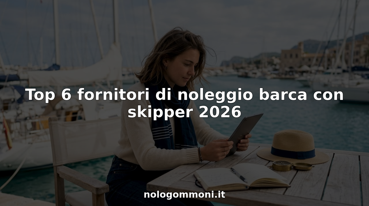 Una donna sta scegliendo una barca da noleggiare tramite il tablet mentre si trova al porto turistico.