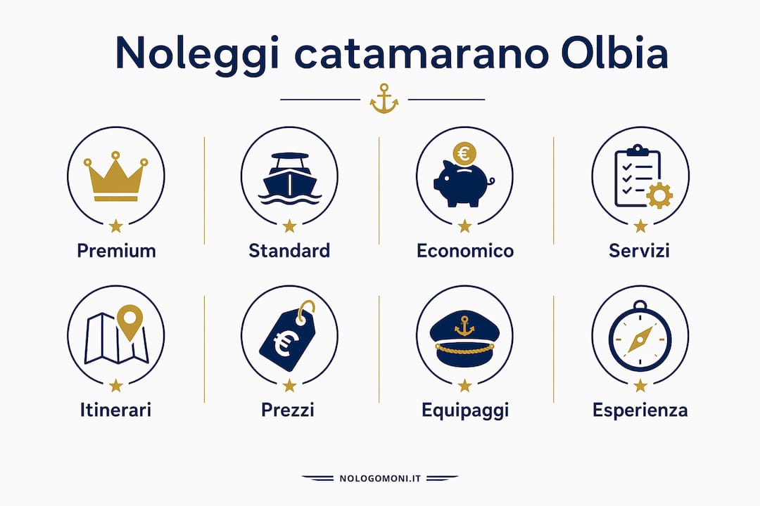 Guida illustrata alle tipologie di catamarani a noleggio disponibili a Olbia