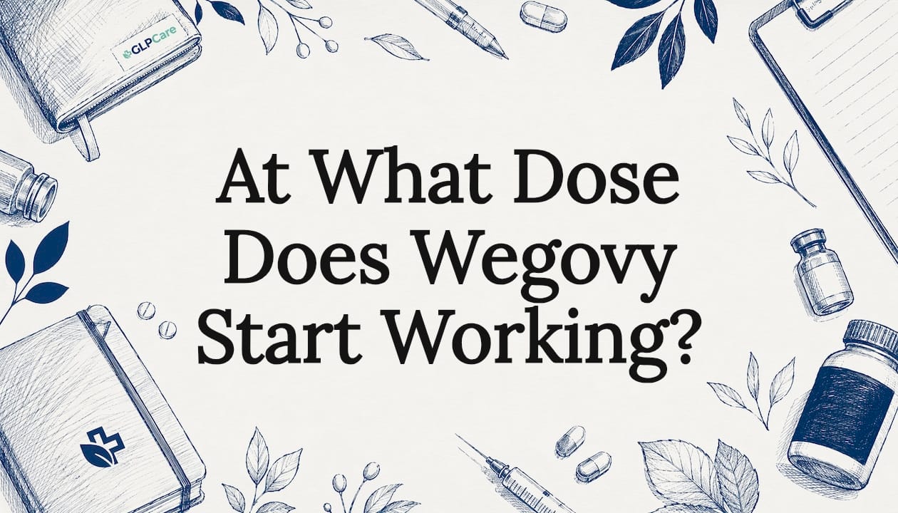 Decorative title card illustration for Wegovy dosing