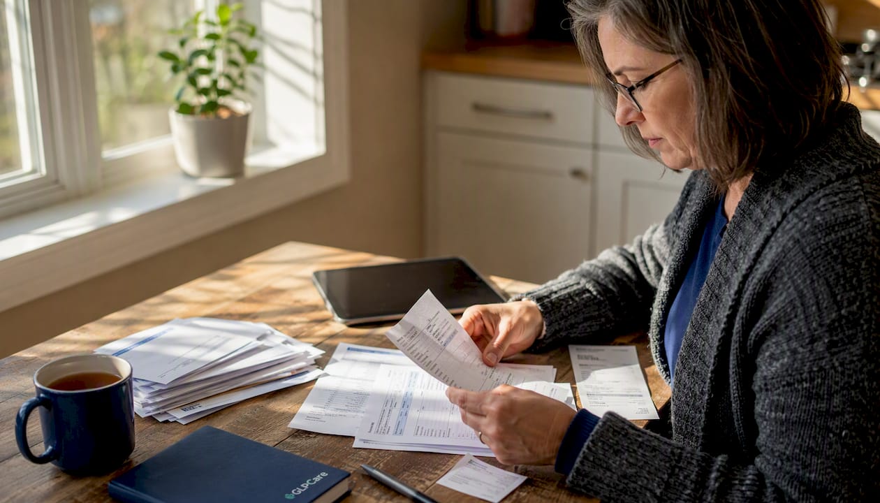 Person reviewing GLP-1 HSA/FSA claim documents