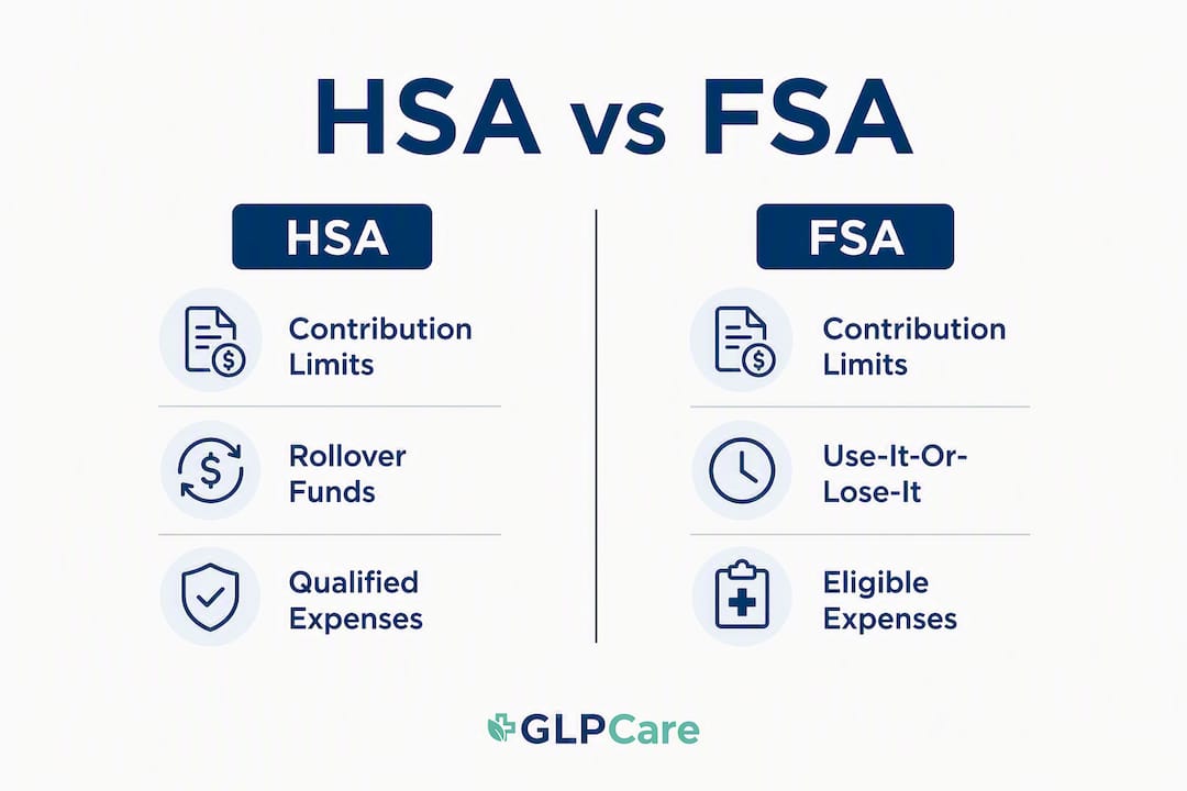 Infographic comparing HSA and FSA payment differences