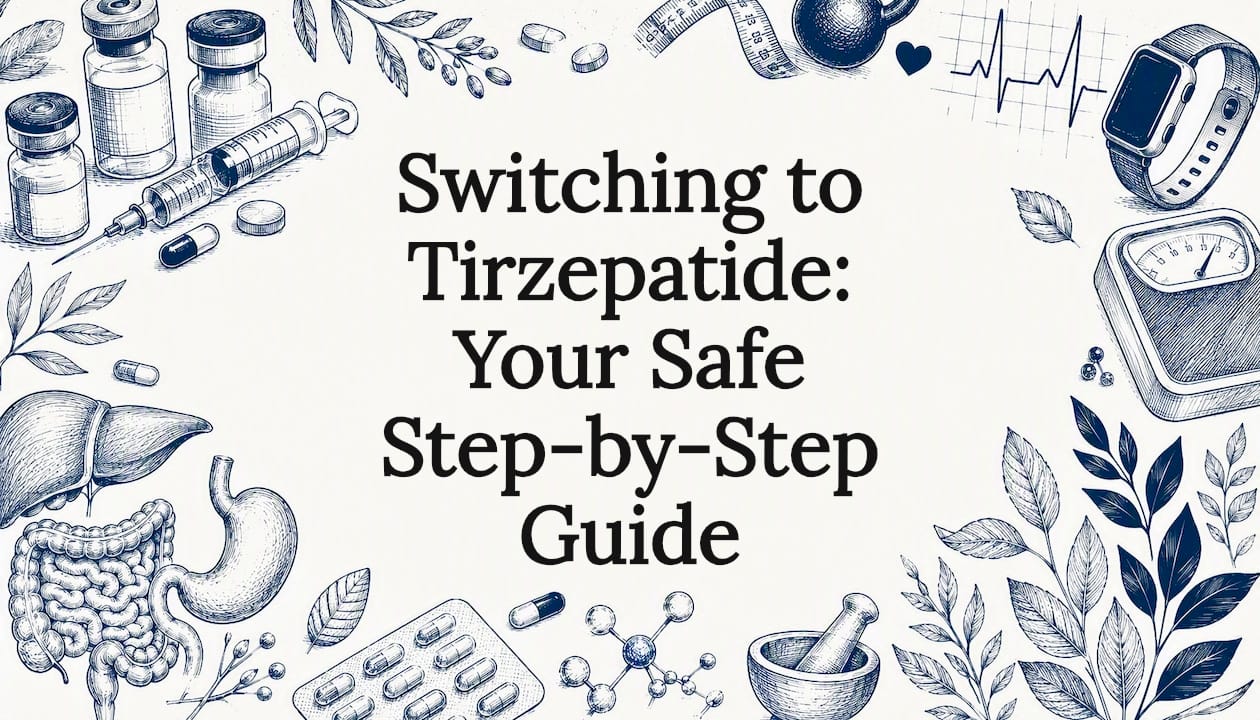 Decorative title card illustration for medication switching guide