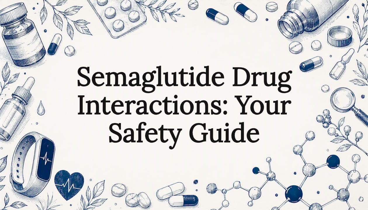 Decorative title card illustration of healthcare and drug safety