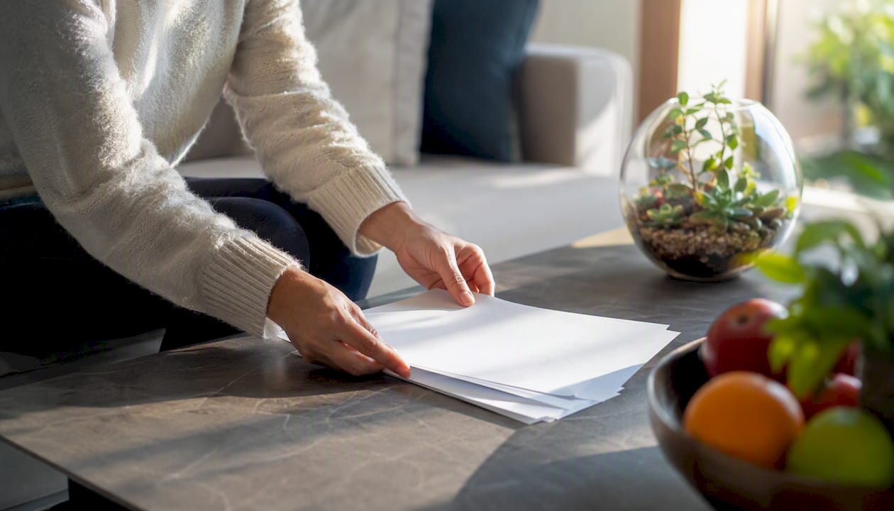 Hands preparing dietitian notes for GLP-1 evaluation
