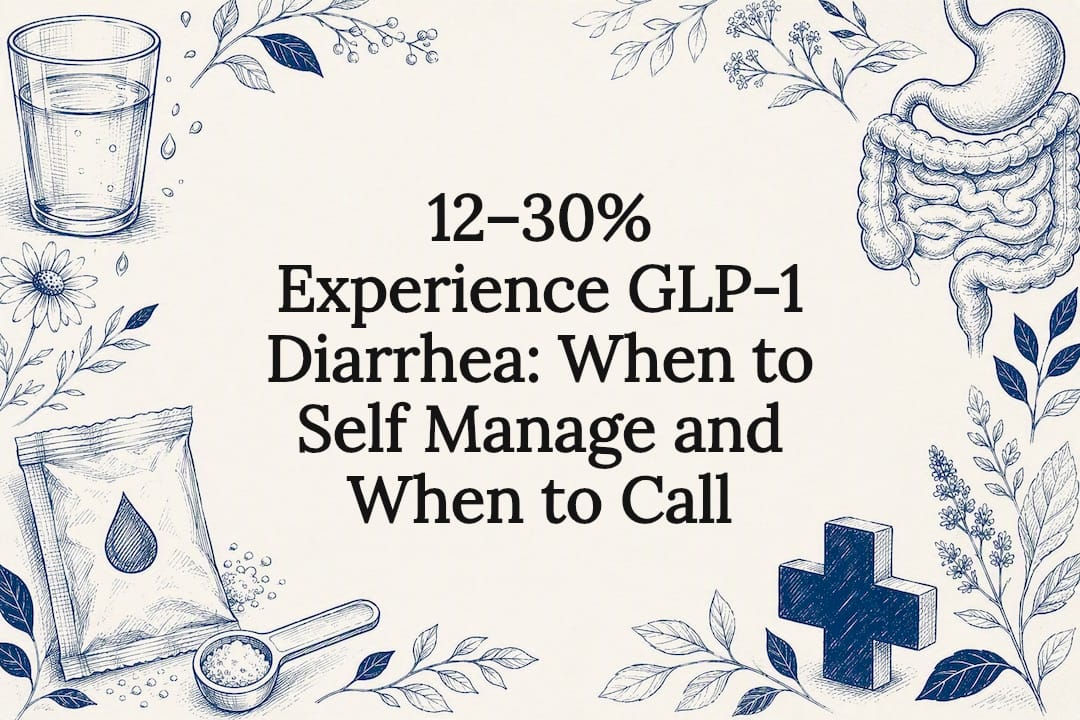 Decorative GLP-1 diarrhea title card