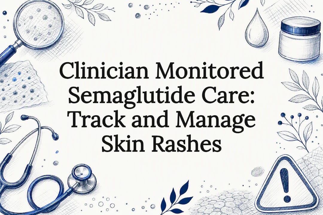 Decorative semaglutide rash care title card