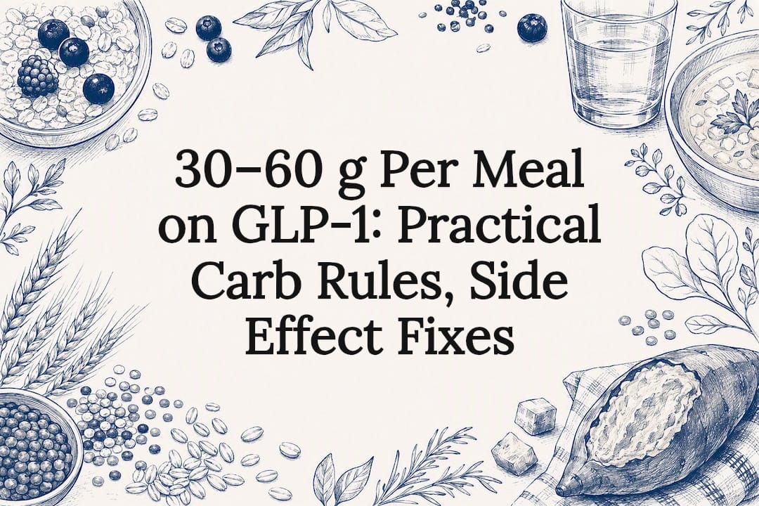 Decorative GLP-1 carb guidance title card