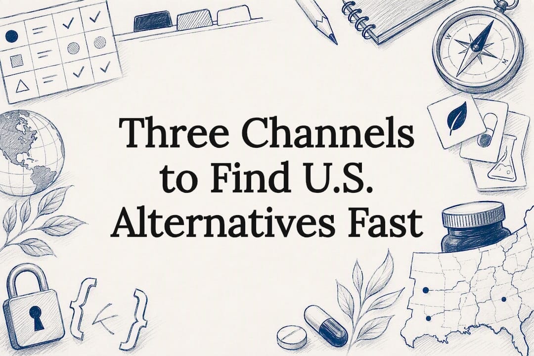 Decorative U.S. alternatives title card