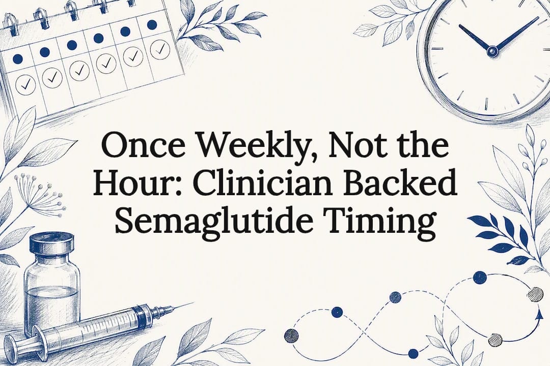 Decorative weekly injection timing title card