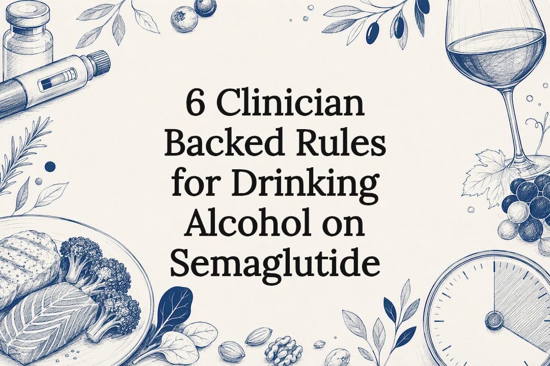 Semaglutide and alcohol title card illustration