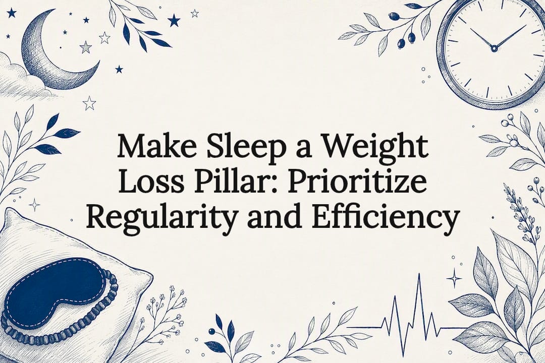 Decorative sleep and weight management title card