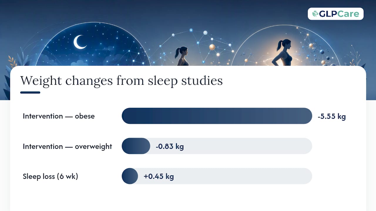 What Does the Research Say About Sleep and Weight Change? — overview diagram