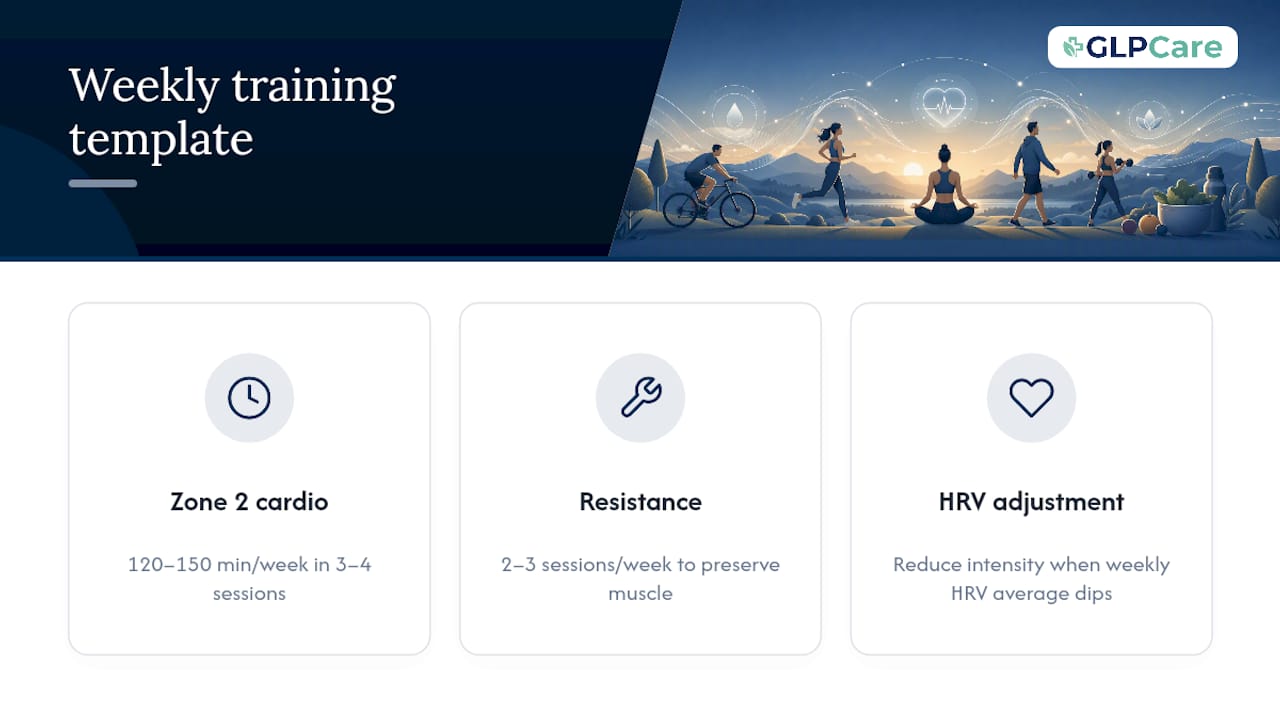 Weekly training plan adjusted by HRV trends