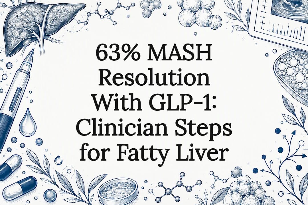 Decorative MASH and GLP-1 title card illustration
