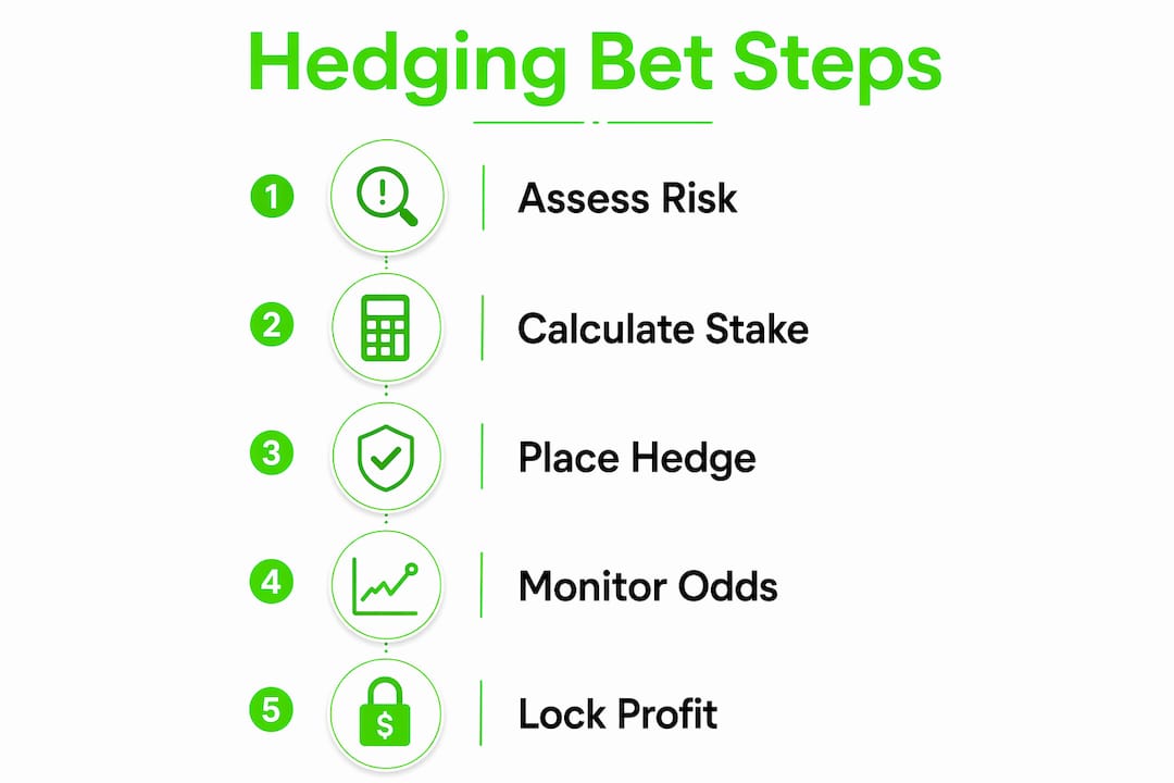 Infographic illustrating key hedging steps