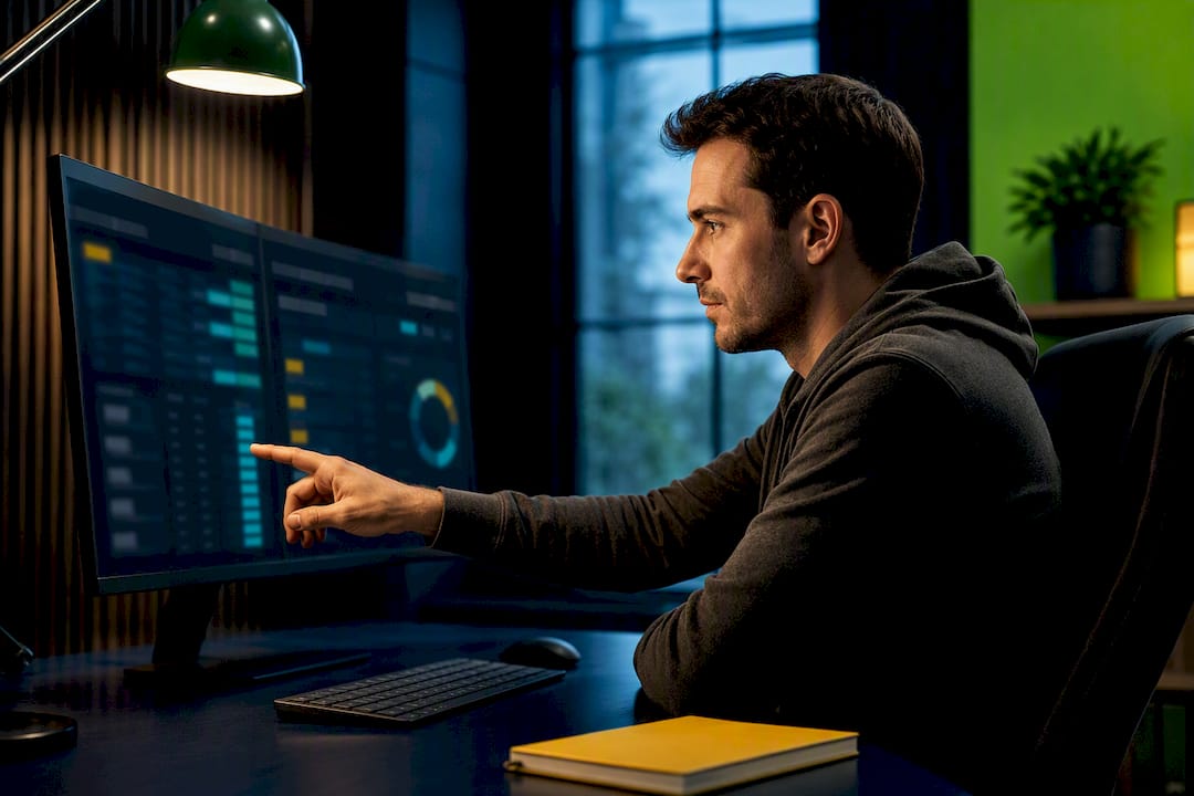 Fantasy manager analyzing waiver bid projections