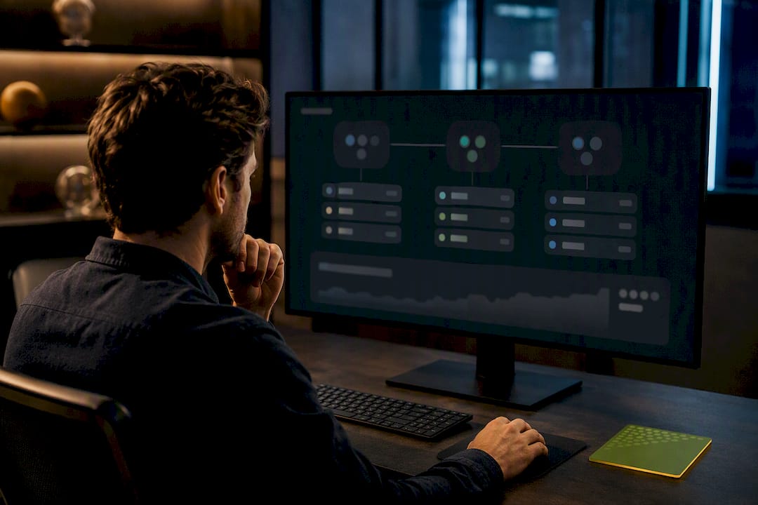 Analyst reviewing connected betting outcomes